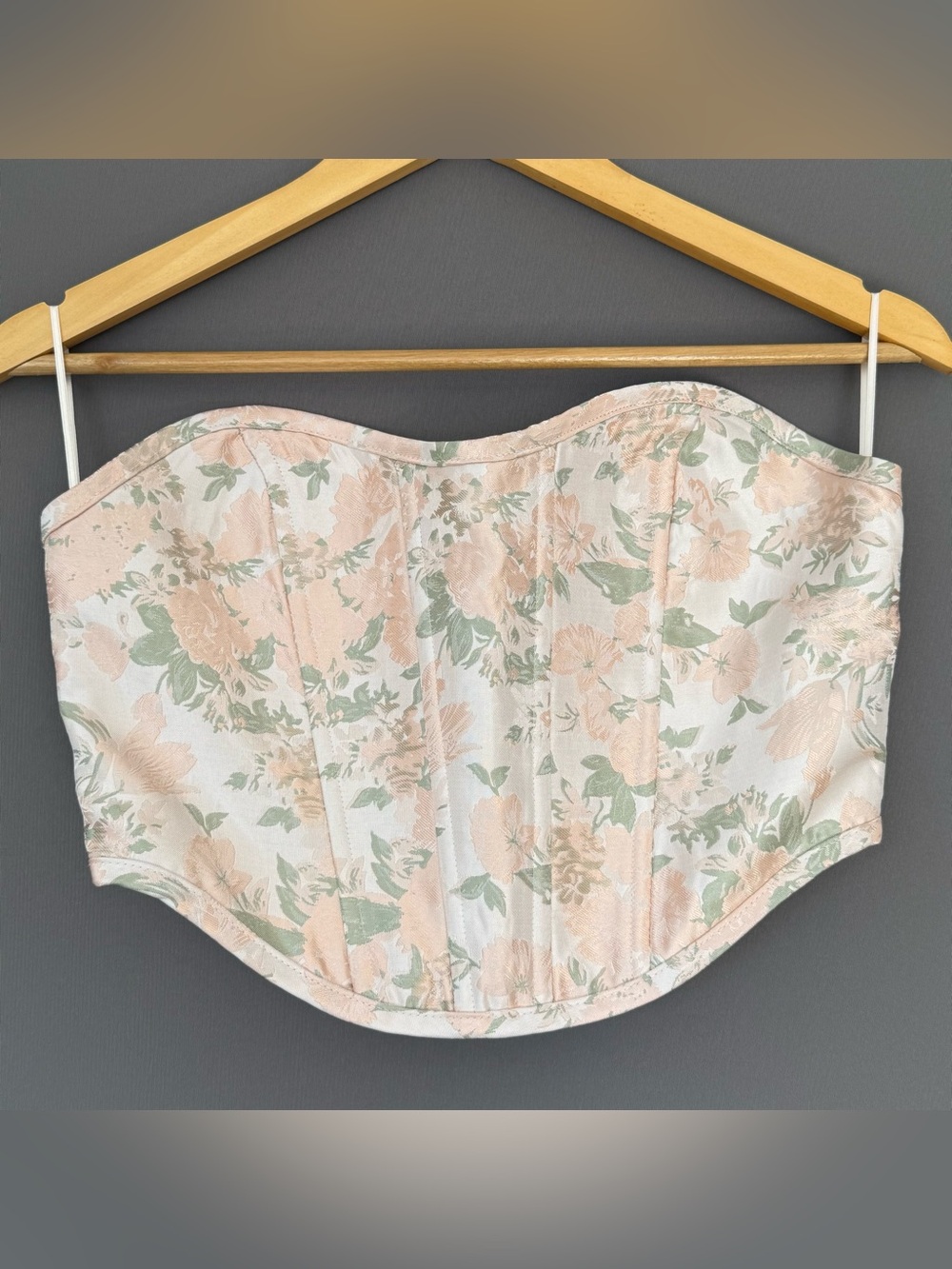 Altar’d State Floral Corset Bustier Top Cropped Coquette Small - Picture 3 of 10